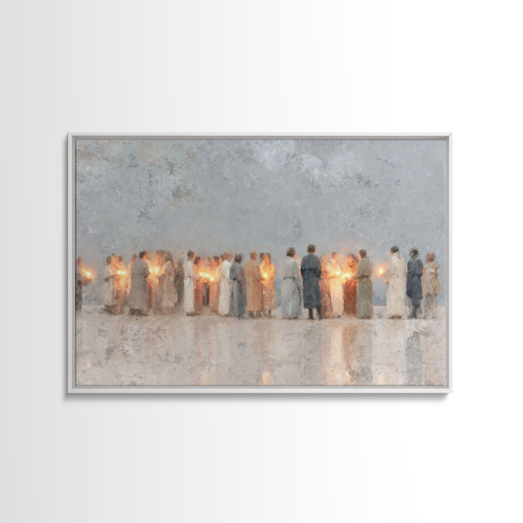 Gathered In Light – Framed Canvas Print – Christian Art Canvas – Christian Art Prints – Christian Decorations – Christian Wall Art