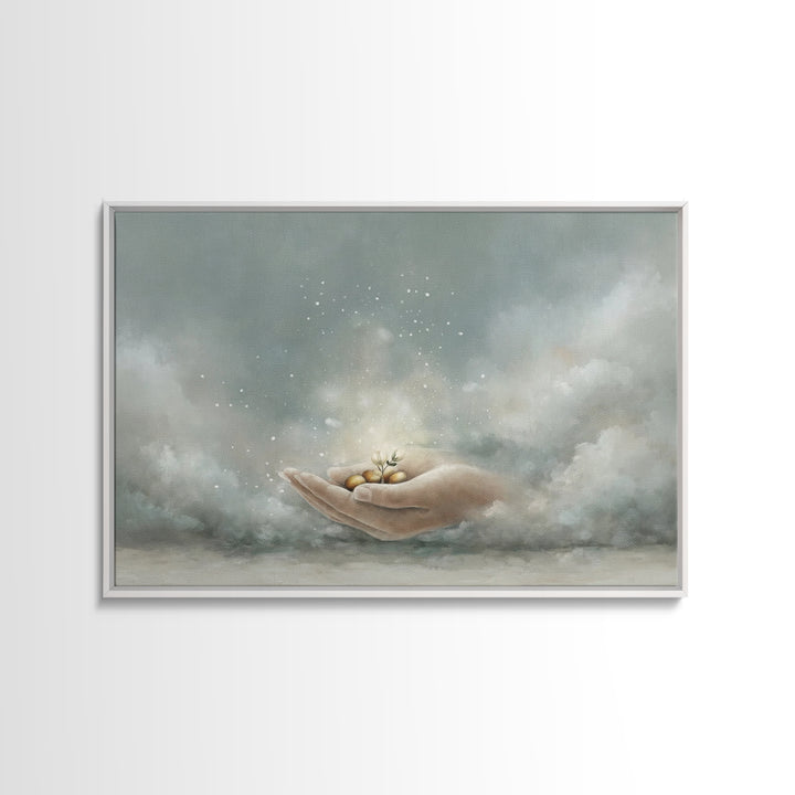 Seeds Of Hope - Framed Canvas Print - Christian Art Canvas - Christian Wall Art - Jesus Painting - Christian Gift Ideas