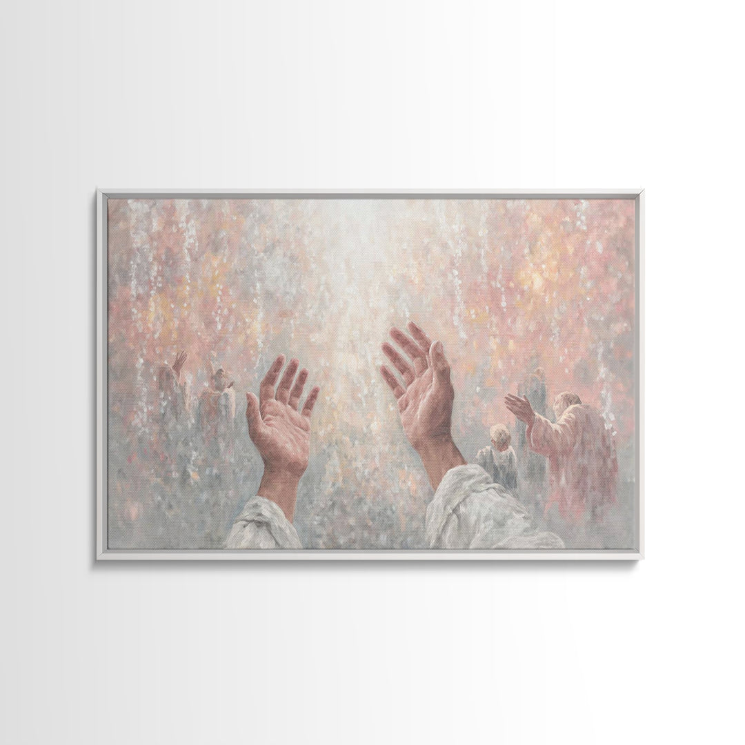 Glory In The Heavens – Framed Canvas Print – Christian Art Canvas – Christian Wall Art – Modern Christian Art – Christian Art Work – Christ