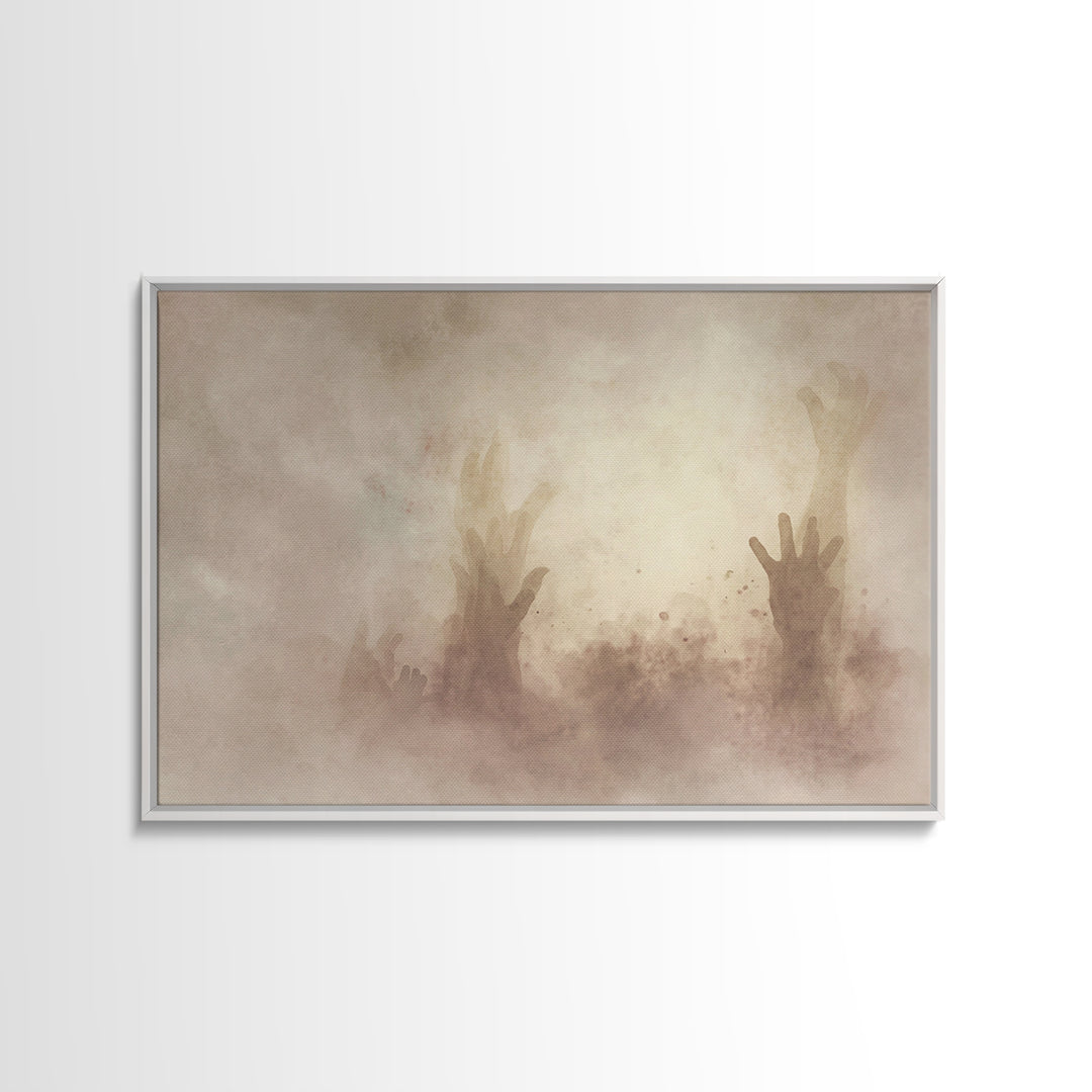 Hearts Uplifted, Framed Canvas Print, Christian Art Print, Christian Wall Art, Subtle Christian Paintings, Christian Art Canvas, Christian