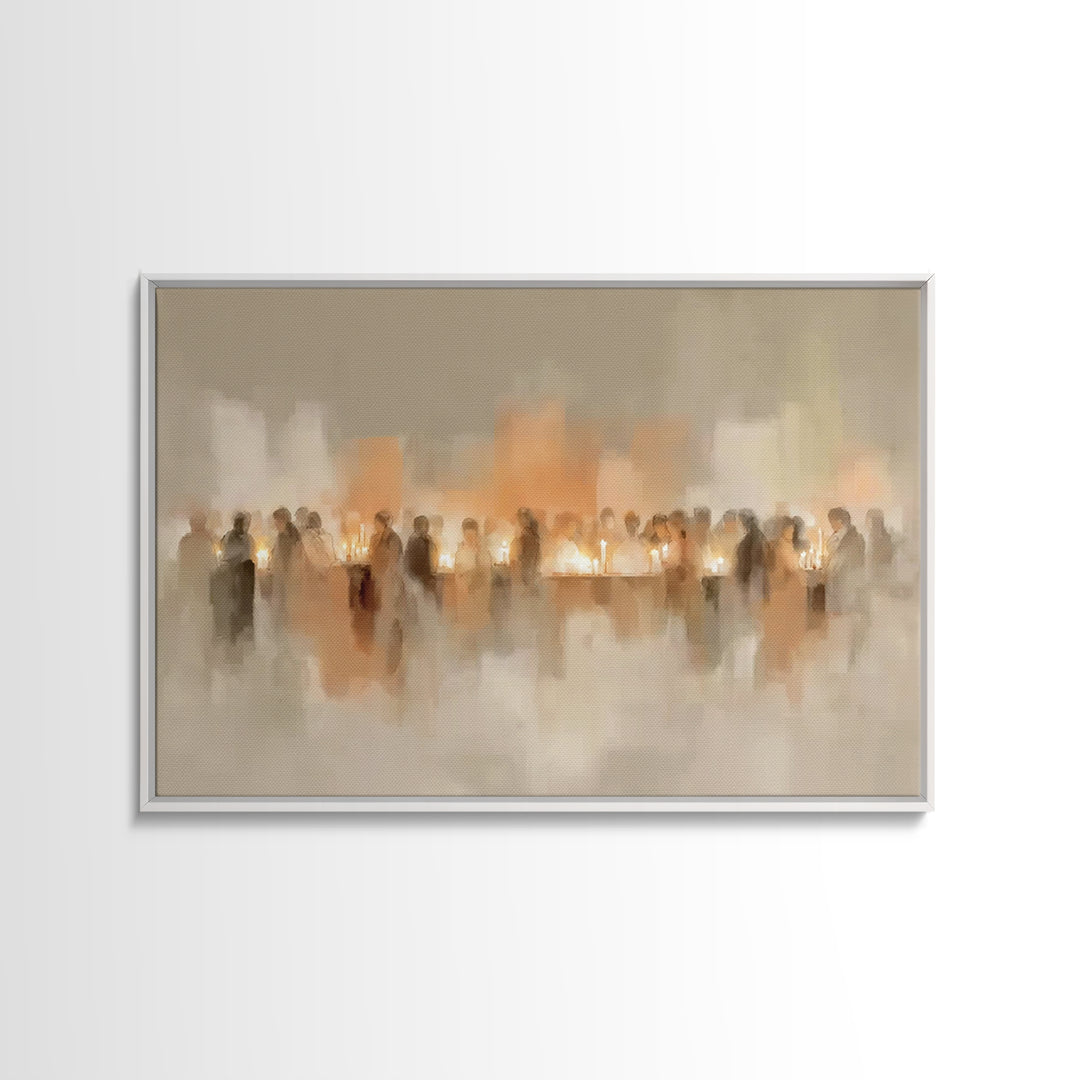 Table Of Light – Framed Canvas Print – Christian Art Print – Christian Art Work – Minimalist Christian Art – Christian Wall Art
