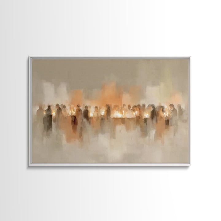 Table Of Light – Framed Canvas Print – Christian Art Print – Christian Art Work – Minimalist Christian Art – Christian Wall Art