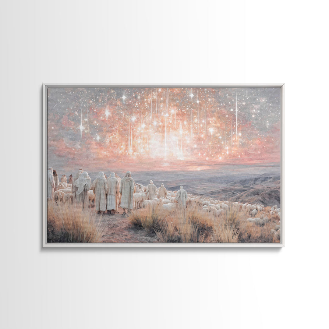 Dawn Of Glory – Framed Canvas Print – Christian Christmas Art – Christian Wall Art – Christian Art Canvas – Christmas Art – Christian Gift