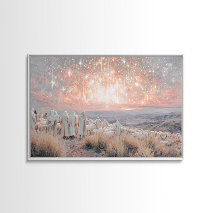 Dawn Of Glory – Framed Canvas Print – Christian Christmas Art – Christian Wall Art – Christian Art Canvas – Christmas Art – Christian Gift