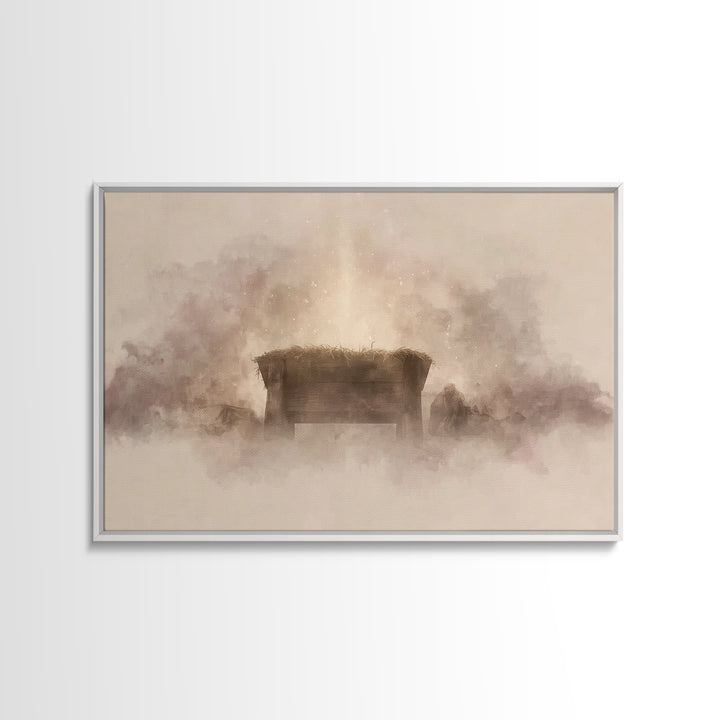 Celestial Wonder – Framed Canvas Print – Christian Wall Art – Christmas Art – Christian Art Canvas – Christian Christmas Art – Subtle Chris