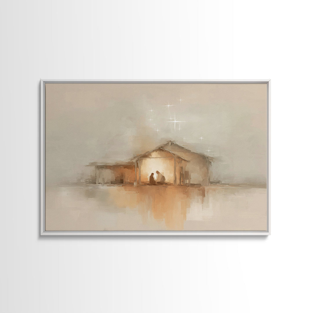 Sacred Family Light – Framed Canvas Print – Christian Art – Christian Wall Art – Jesus Art Print – Christian Art Canvas – Christian Decor