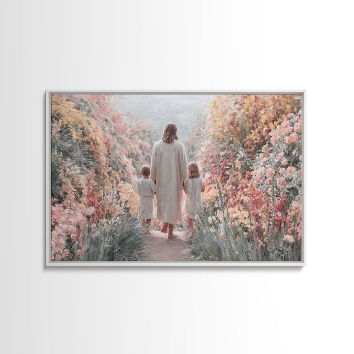 Garden Of Peace – Framed Canvas Print – Christian Art Canvas – Jesus Painting – Christian Wall Art – Christian Art – Christian Gift