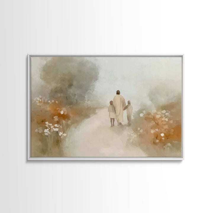 Pathway Of Light, Framed Canvas Print, Christian Art Canvas, Christian Wall Art, Christian Art, Christian Gift Ideas
