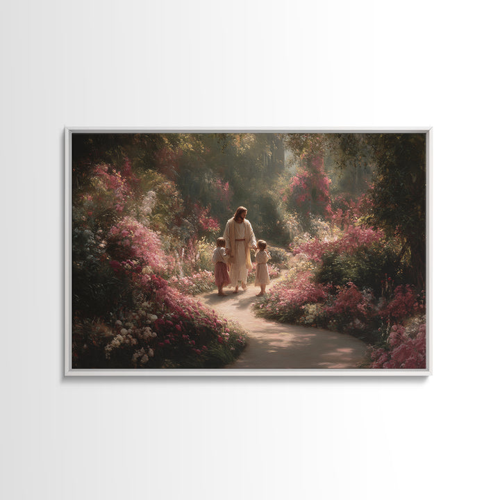 Garden Of Blessing – Framed Canvas Print – Christian Wall Art – Christian Art Canvas – Christian Art – Jesus Painting