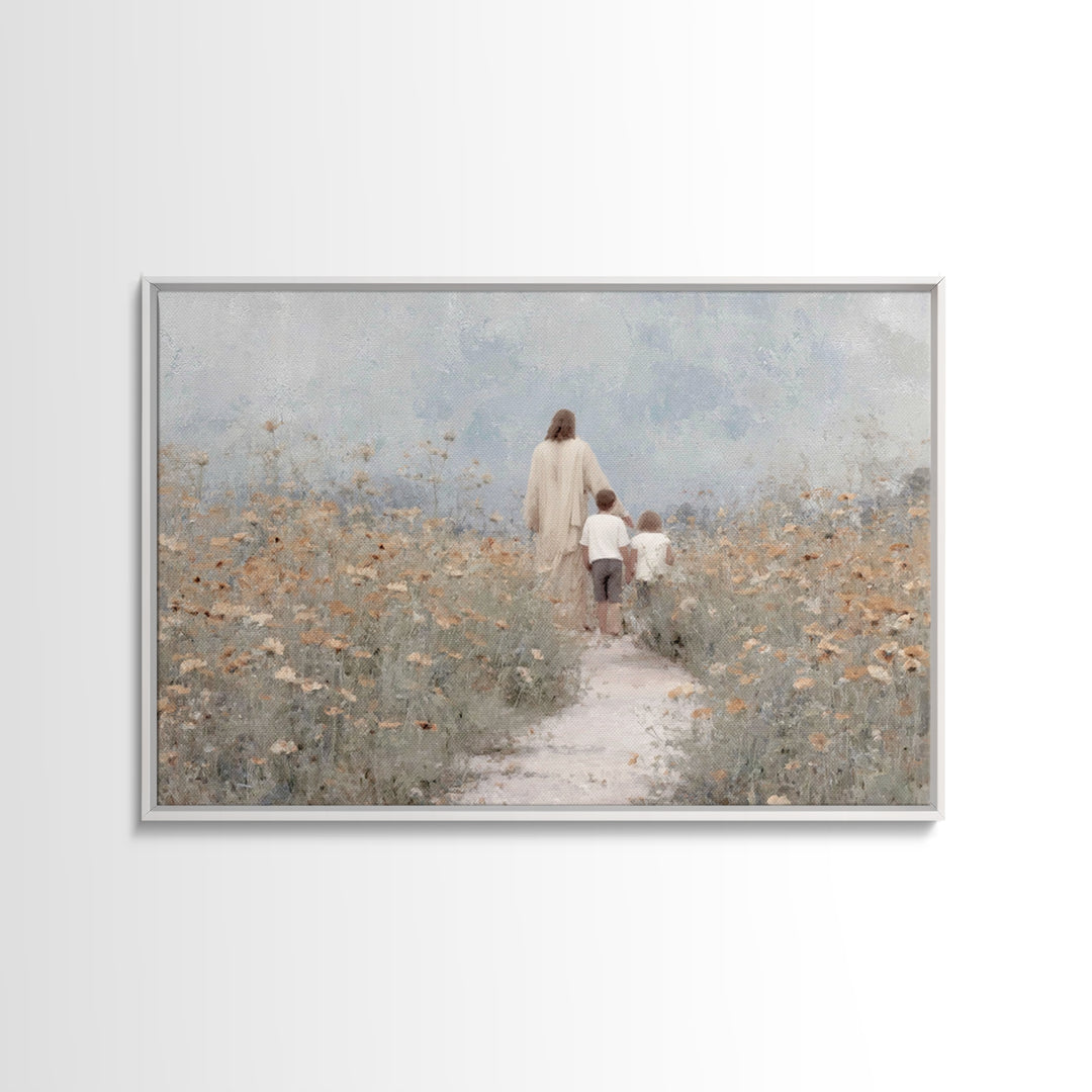 Fields Of Mercy, Framed Canvas Print, Jesus Painting, Christian Wall Art, Christian Art Canvas, Christmas Art Prints, Christian Gift Ideas