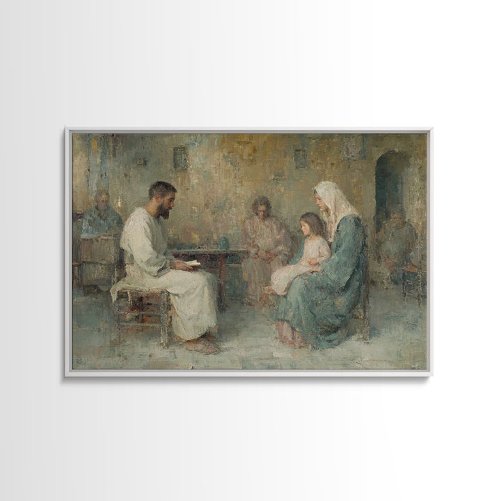 Lantern Of Hope | Framed Canvas Print | Jesus Painting | Christian Wall Art | Christian Art Canvas | Christian Christmas Art | Christian De