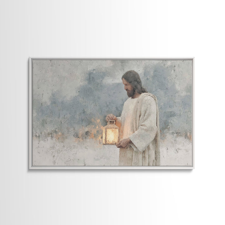Winter Guiding Star – Framed Canvas Print – Christian Wall Art – Jesus Painting – Christian Art Canvas – Christmas Art Prints – Christian G