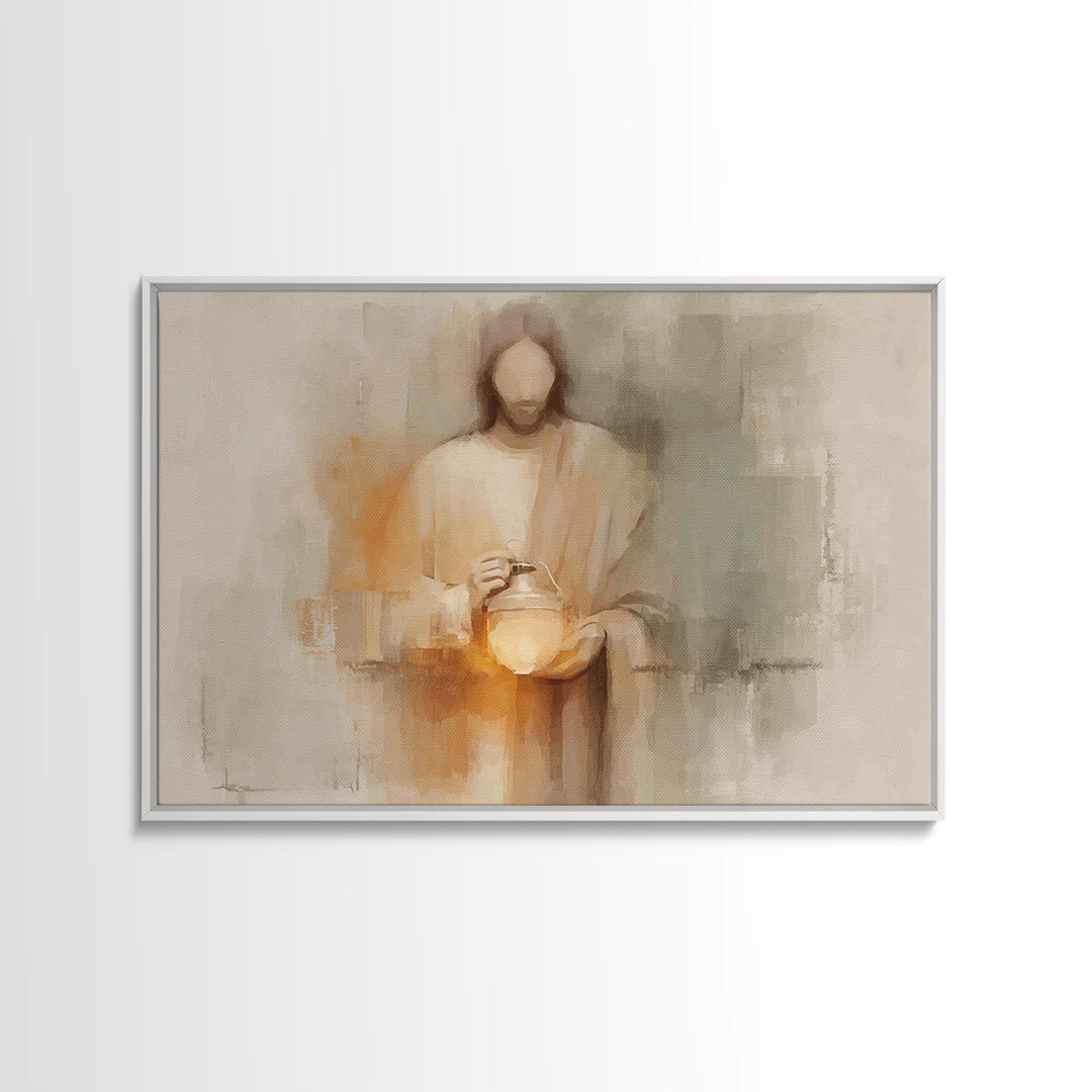 Radiant Hope | Framed Canvas Print | Christian Art Canvas | Jesus Painting | Christian Wall Art | Modern Christian Art | Christian Art Gift