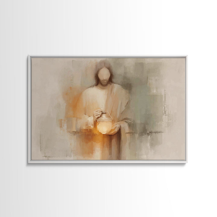 Radiant Hope | Framed Canvas Print | Christian Art Canvas | Jesus Painting | Christian Wall Art | Modern Christian Art | Christian Art Gift