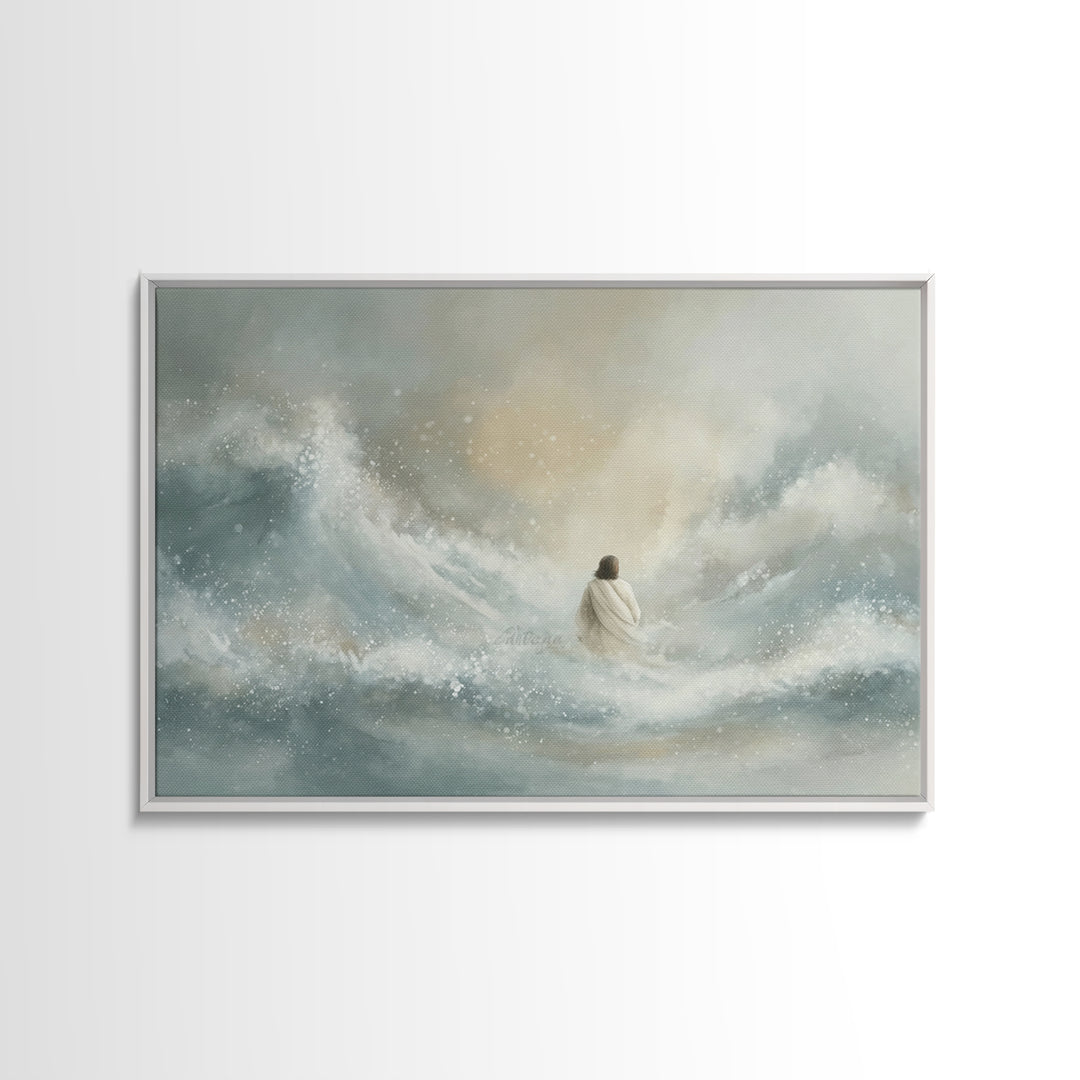 Promise Of Light – Framed Canvas Print – Christian Art Canvas – Modern Christian Painting – Jesus Wall Art – Christian Christmas Art – Subt