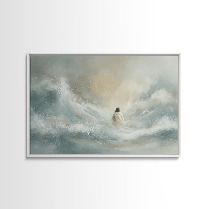 Promise Of Light – Framed Canvas Print – Christian Art Canvas – Modern Christian Painting – Jesus Wall Art – Christian Christmas Art – Subt