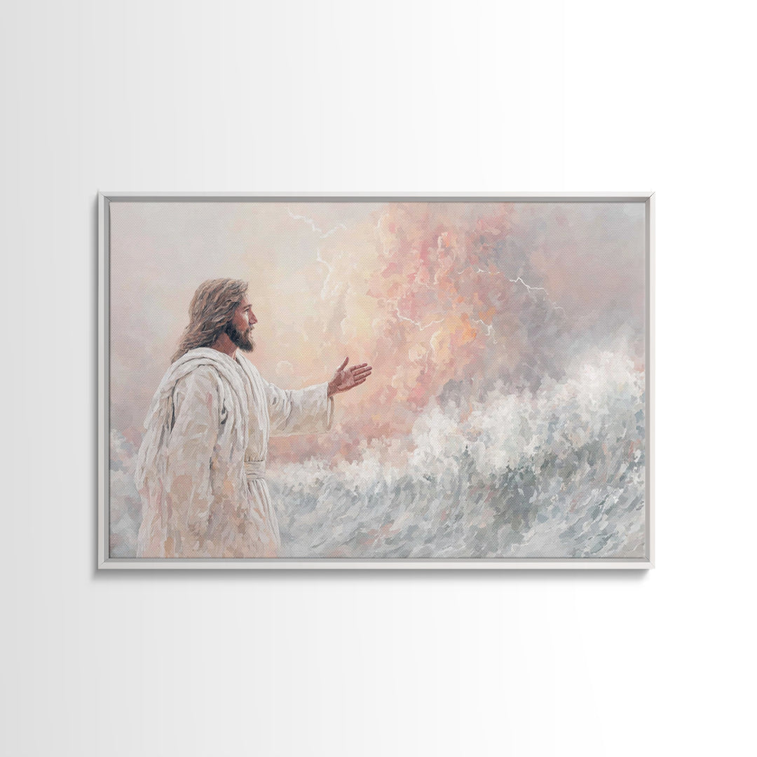 Light Of Deliverance – Framed Canvas Print – Christian Wall Art – Jesus Painting – Christian Art Canvas – Modern Christian Art – Christian