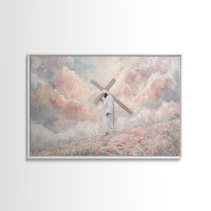 Path Of Mercy – Framed Canvas Print – Christian Wall Art – Jesus Painting – Christian Art Canvas – Large Christian Art – Christian Decor