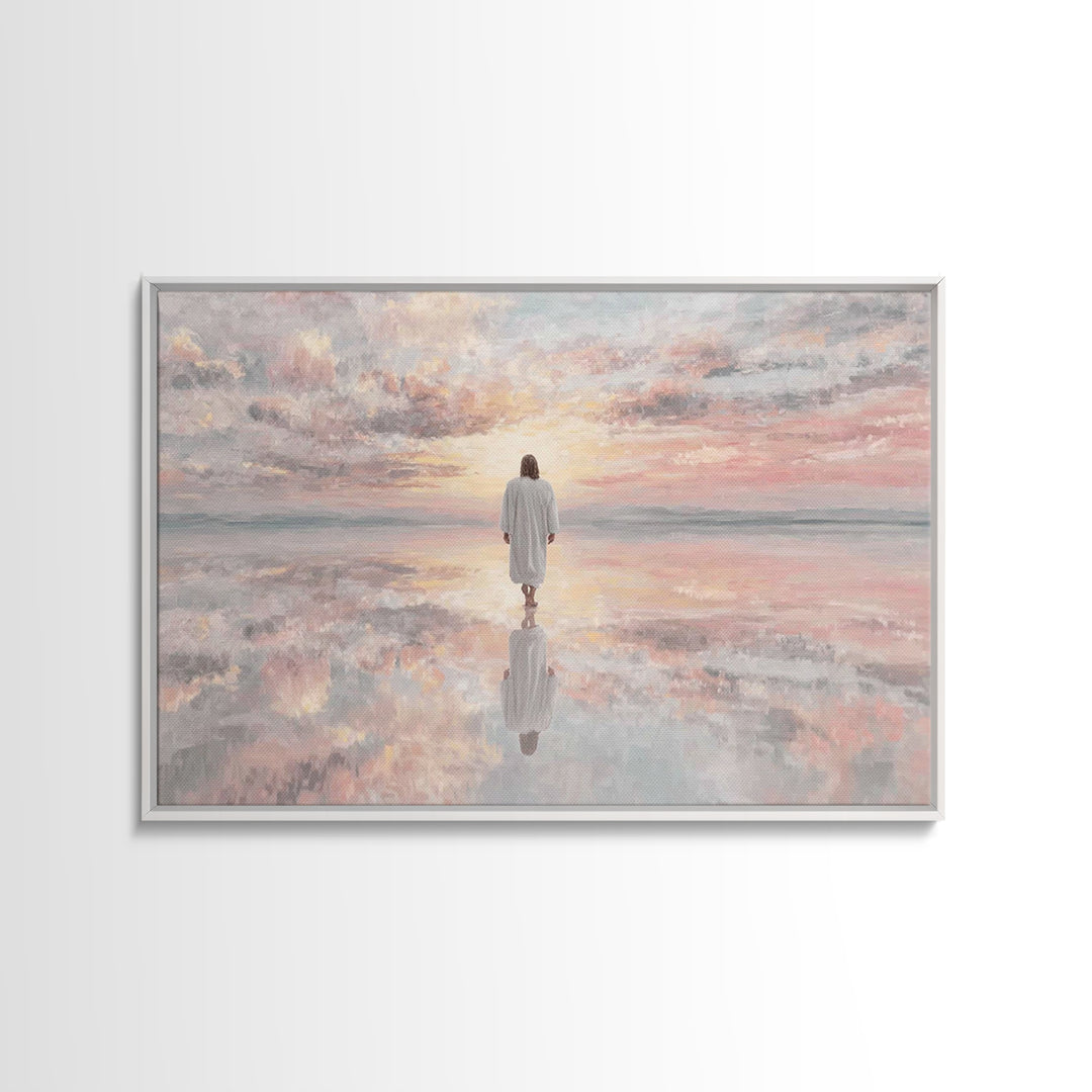 Heaven’s Gentle Horizon | Framed Canvas Print | Christian Art Canvas | Jesus Painting | Christian Wall Art | Modern Christian Painting | Ch