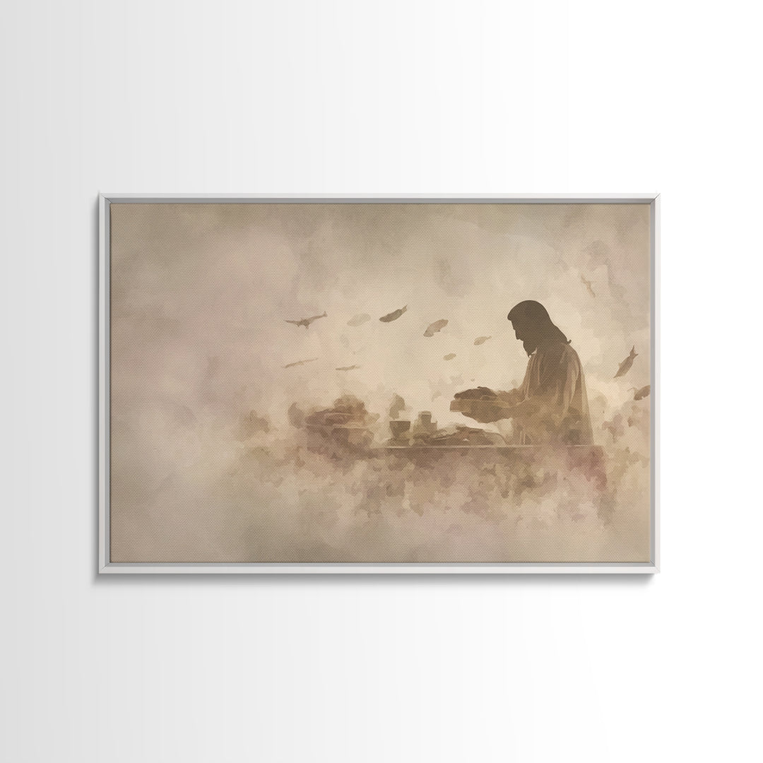 Heavenly Provision – Framed Canvas Print – Christian Wall Art – Christian Art Canvas – Jesus Painting – Moody Christian Art – Christian Art