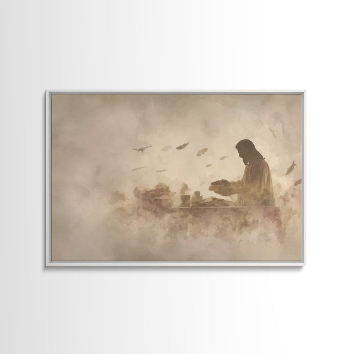 Heavenly Provision – Framed Canvas Print – Christian Wall Art – Christian Art Canvas – Jesus Painting – Moody Christian Art – Christian Art