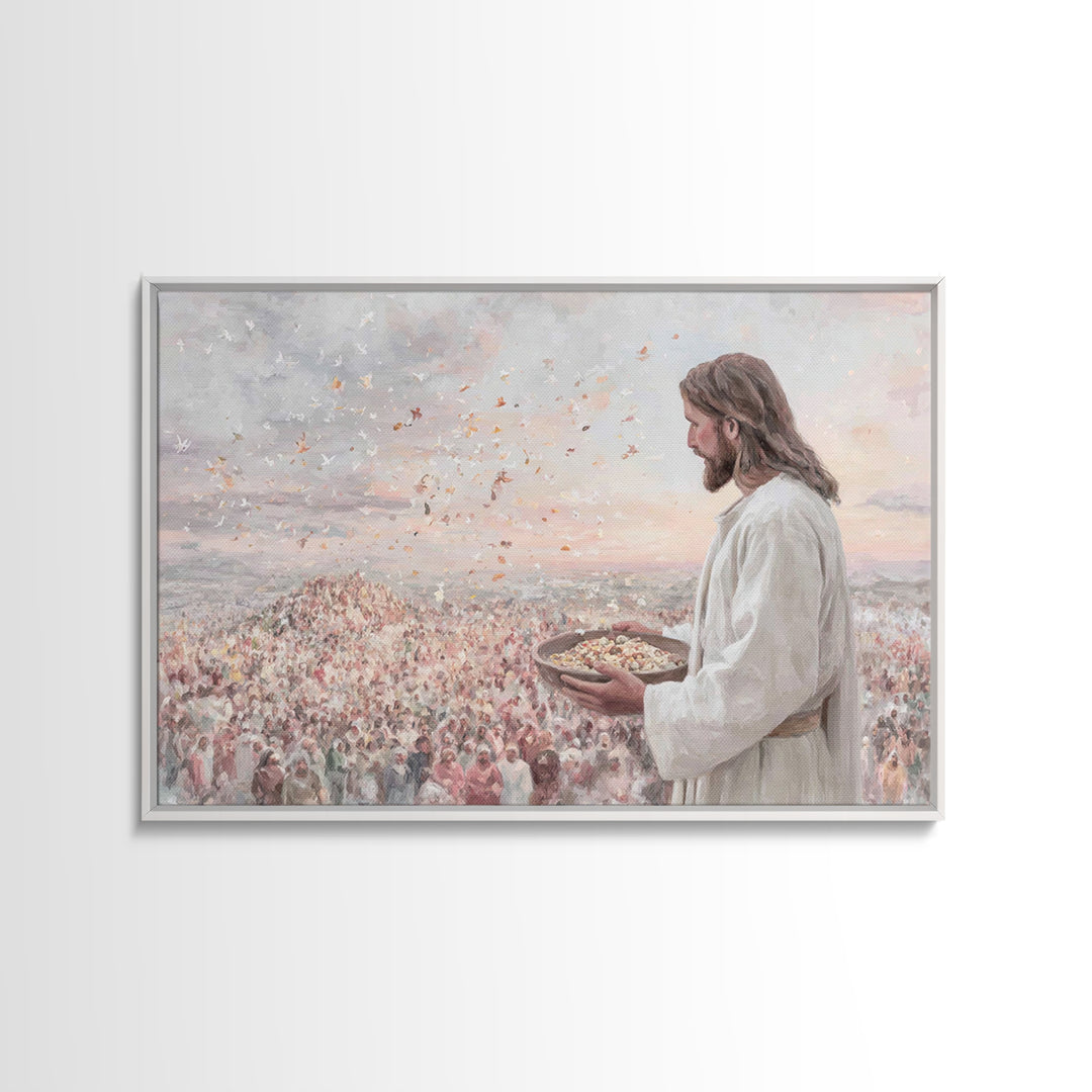 Hillside Abundance – Framed Canvas Print – Christian Art Canvas – Christian Art – Christian Wall Art – Jesus Painting – Large Christian Pai