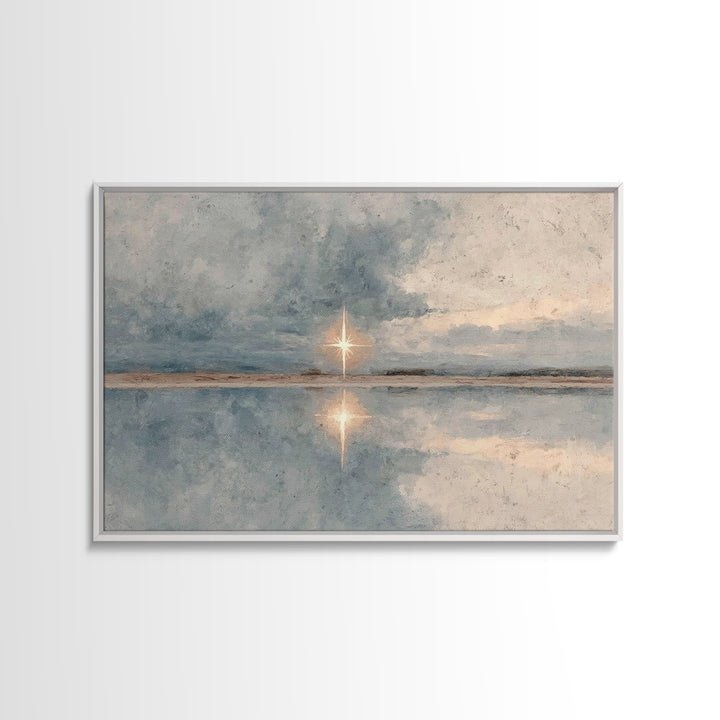 Calm Horizon Star – Framed Canvas Print – Christian Art – Christmas Canvas Wall Art – Christian Gift Ideas – Modern Christian Art – Christi