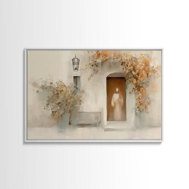 Silent Arrival - Framed Canvas Print - Christian Wall Art - Subtle Christian Art - Jesus Painting - Christian Art Canvas