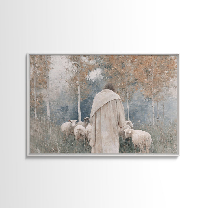 Gentle Watch – Framed Canvas Print – Christian Art Canvas – Subtle Christian Art – Christian Wall Art – Jesus Painting