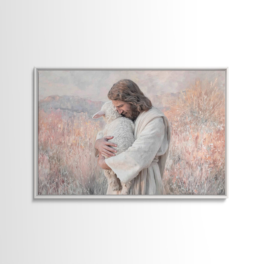 Shepherd Of Mercy – Framed Canvas Print – Christian Wall Art – Jesus Painting – Christian Art Canvas – Christmas Art – Christian Decor – Ch