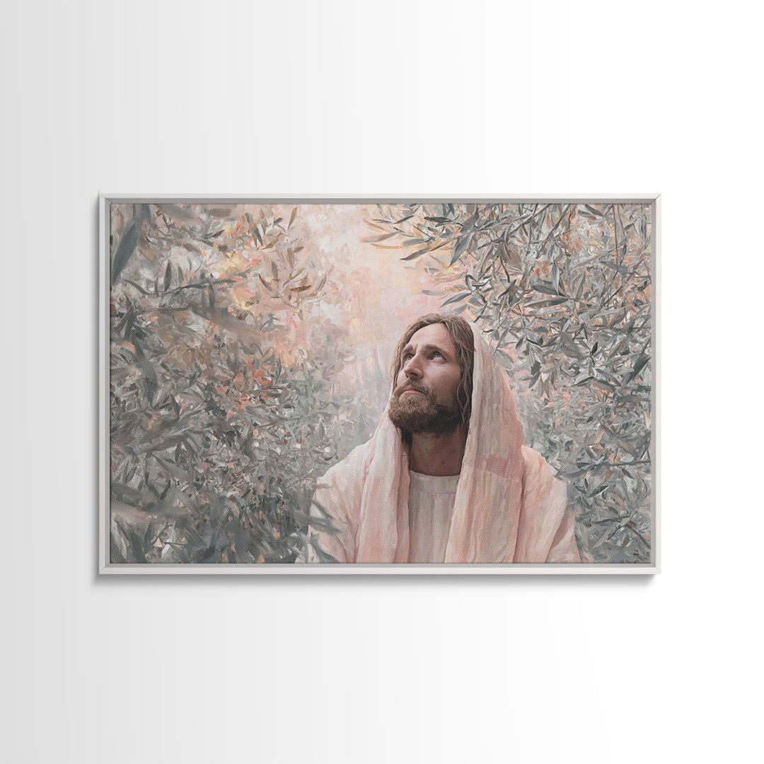 Garden Of Hope | Framed Canvas Print | Christian Art | Jesus Painting | Christian Art Canvas | Christian Wall Art | Christian Christmas Art