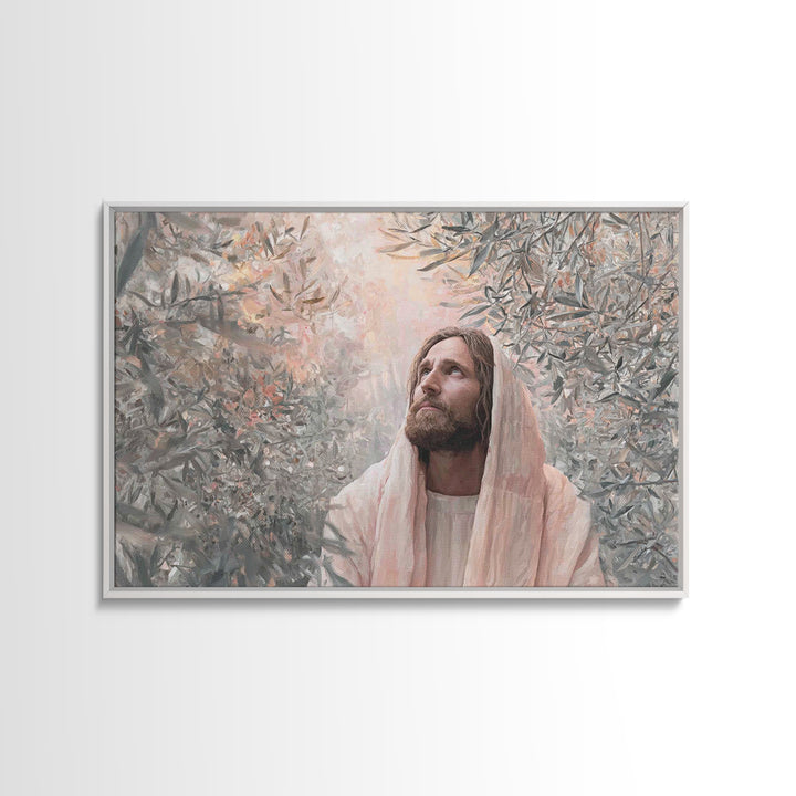 Garden Of Hope | Framed Canvas Print | Christian Art | Jesus Painting | Christian Art Canvas | Christian Wall Art | Christian Christmas Art