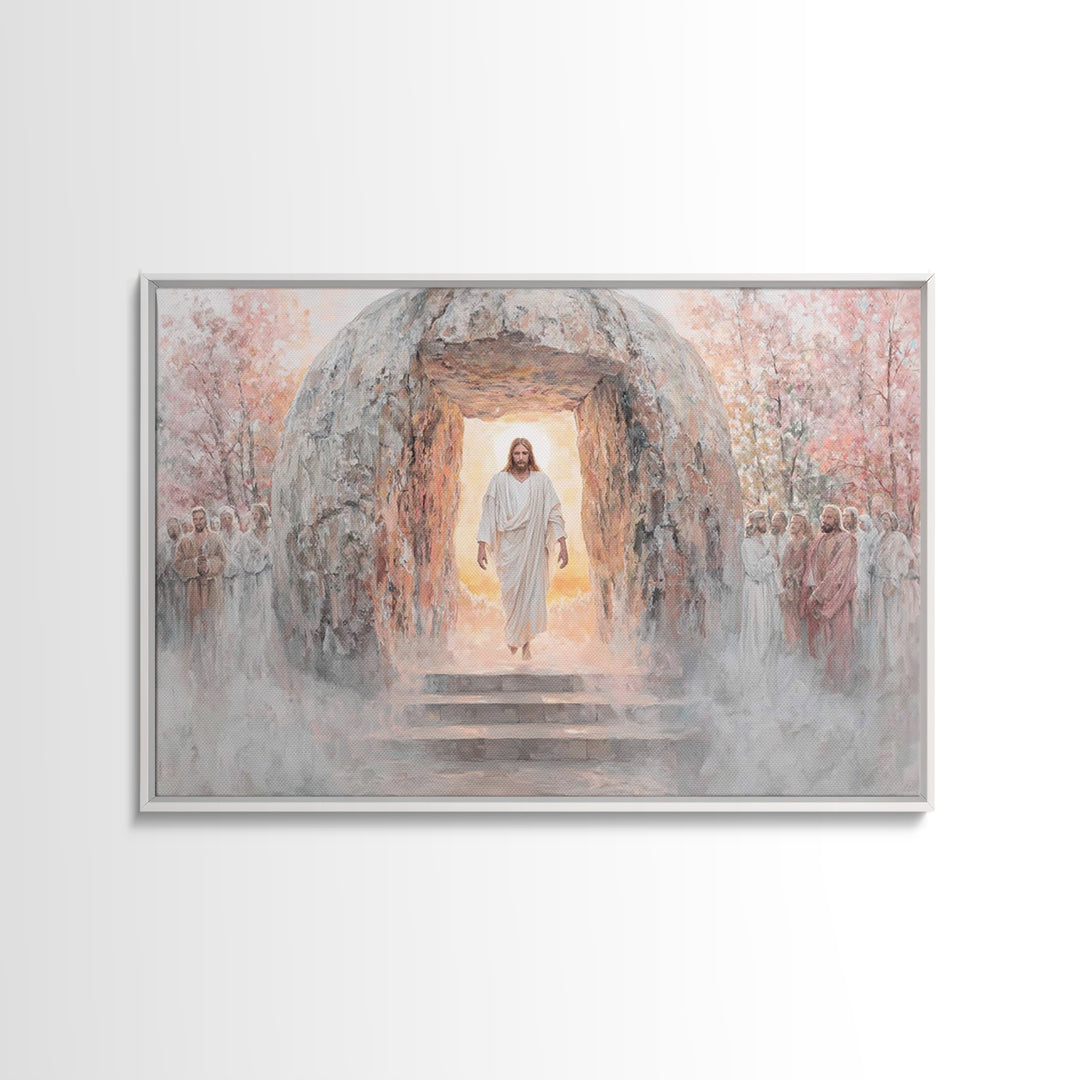 Glory Beyond The Tomb | Framed Canvas Print | Christian Art | Jesus Painting | Christian Wall Art | Christian Art Canvas | Easter Art | Chr
