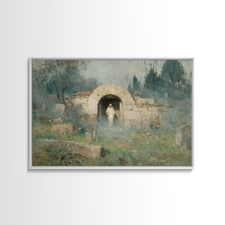 Awakening Garden Light, Framed Canvas Print, Christian Art Canvas, Christian Wall Art, Easter Art, Christian Decor, Jesus Painting, Christi
