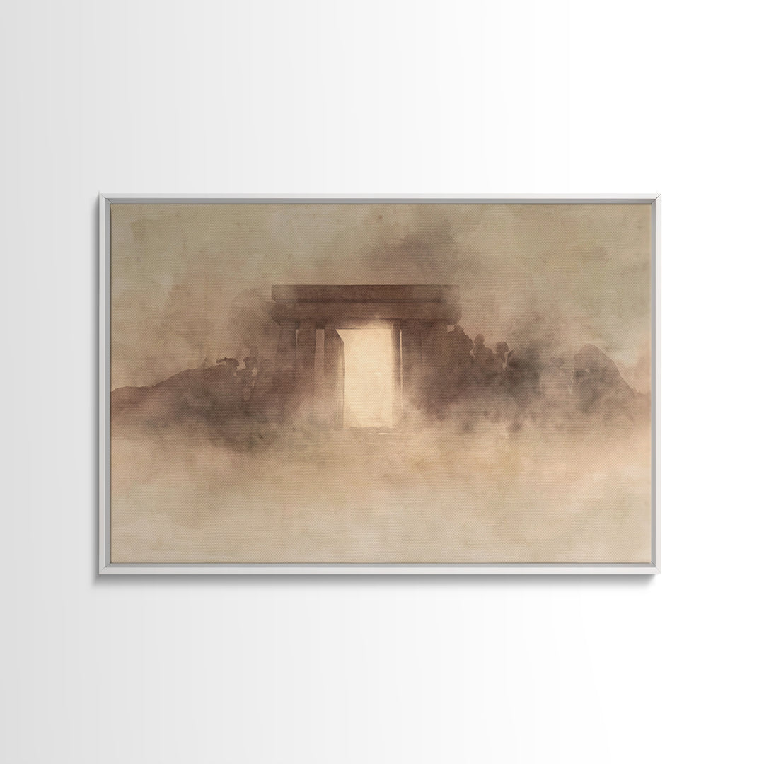 Sacred Dawn - Framed Canvas Print - Christian Wall Art - Jesus Painting - Christian Art Canvas - Christmas Art - Christian Decorations