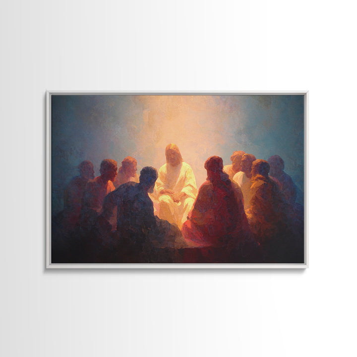Eternal Gathering, Framed Canvas Print, Christian Art Canvas, Jesus Painting, Christian Wall Art, Christmas Art Prints, Modern Christian Ar