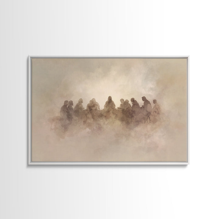Mystic Supper - Framed Canvas Print - Christian Art Canvas - Jesus Painting - Christian Wall Art - Subtle Christian Art - Christian Christm