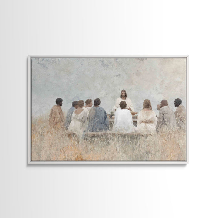 Multitude of Light | Framed Canvas Print | Christian Christmas Art | Christian Wall Art | Jesus Painting | Christian Art Canvas | Christmas