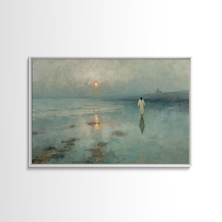 Dawn of Faith – Framed Canvas Print – Jesus Painting – Christian Wall Art – Christian Art Canvas – Subtle Christian Art – Christian Paintin