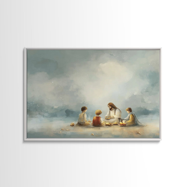Blossoms Of Grace – Framed Canvas Print – Christian Wall Art – Jesus Painting – Christian Art Canvas – Christian Christmas Art