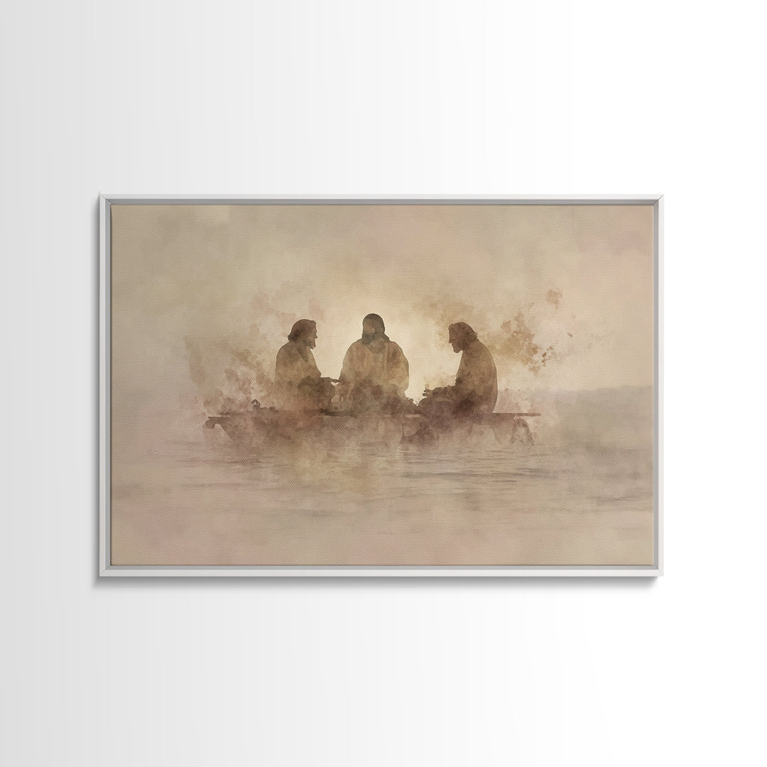 Sacred Morning Light – Framed Canvas Print – Christian Art Canvas – Jesus Painting – Christmas Art Prints – Christian Wall Art – Christian