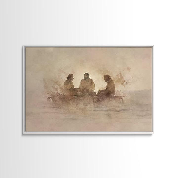 Sacred Morning Light – Framed Canvas Print – Christian Art Canvas – Jesus Painting – Christmas Art Prints – Christian Wall Art – Christian