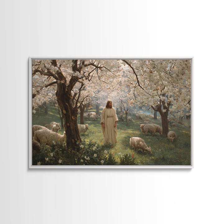 Quiet Fellowship – Framed Canvas Print – Christian Wall Art – Christian Art Canvas – Jesus Painting – Christmas Wall Art – Christian Gift