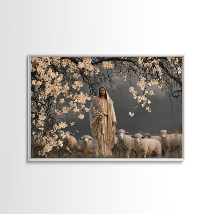 Heavenly Orchard – Framed Canvas Print – Christian Art Canvas – Christian Wall Art – Jesus Painting – Large Christian Art – Christian Chris