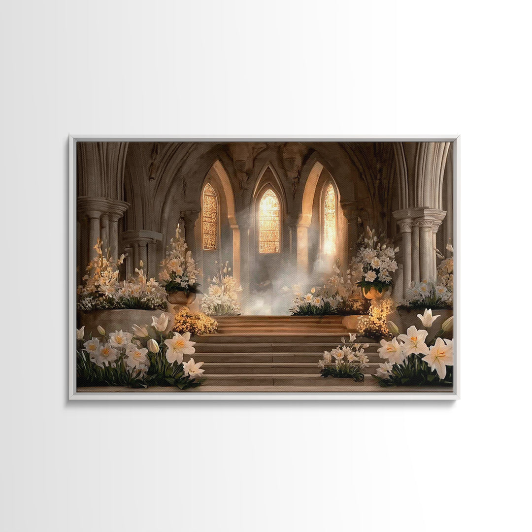 Temple Blossoms – Framed Canvas Print – Christian Christmas Art – Christian Wall Art – Christian Art Canvas – Jesus Painting – Christian De