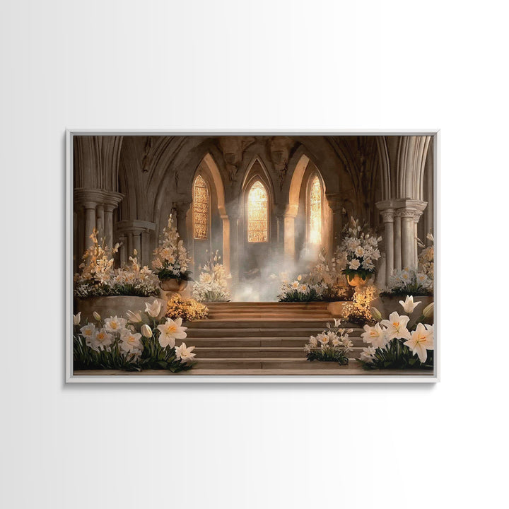 Temple Blossoms – Framed Canvas Print – Christian Christmas Art – Christian Wall Art – Christian Art Canvas – Jesus Painting – Christian De