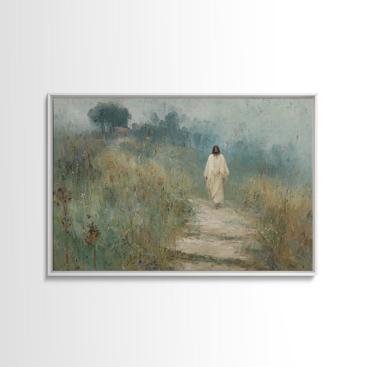 Fields Of Promise | Framed Canvas Print | Christian Art Canvas | Jesus Painting | Christian Wall Art | Subtle Christian Art