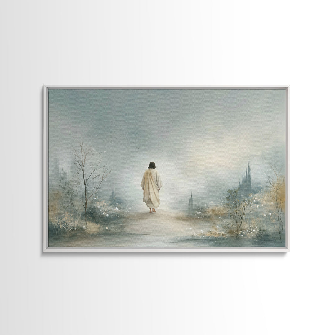Kingdom Journey – Framed Canvas Print – Christian Art Canvas – Jesus Painting – Christian Wall Art – Christian Christmas Art