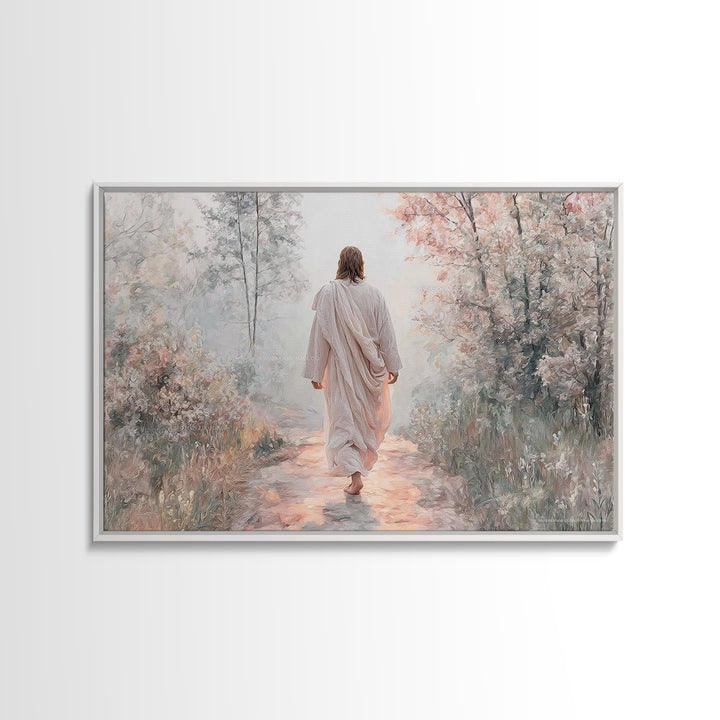 Blossoms Of Faith | Framed Canvas Print | Christian Art Canvas | Jesus Painting | Christian Wall Art | Christian Gift Ideas