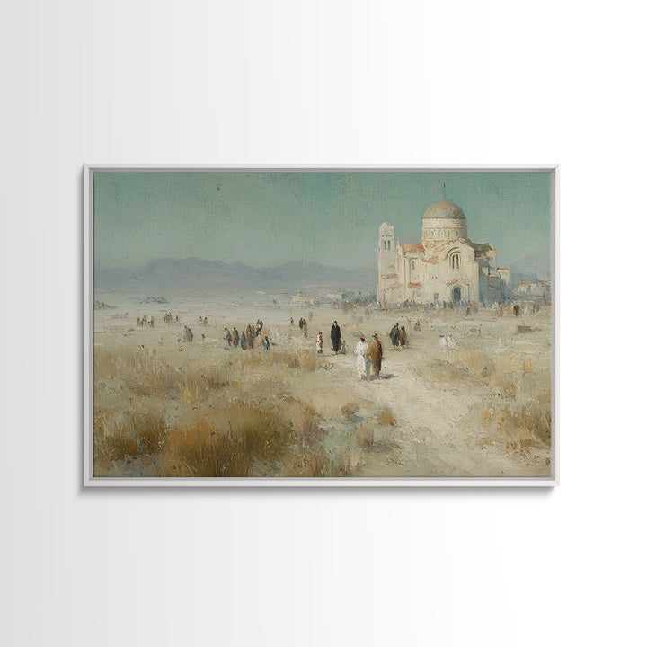 Pilgrims Of Faith – Framed Canvas Print – Christian Art Canvas – Christian Painting – Christian Wall Art – Vintage Christian Art – Christia
